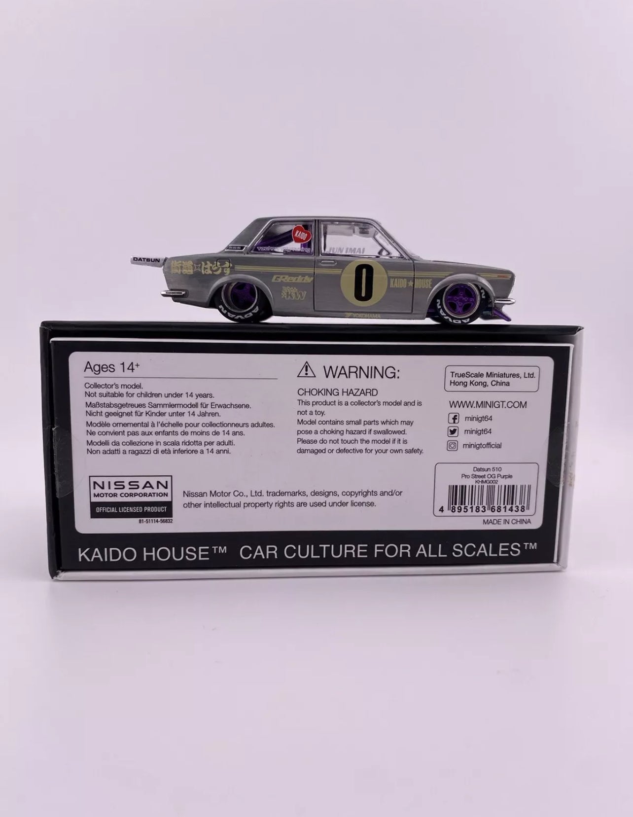 CHASE -  Datsun 510 Pro Street - OG Purple - Mini GT - Kaido House Chase 002