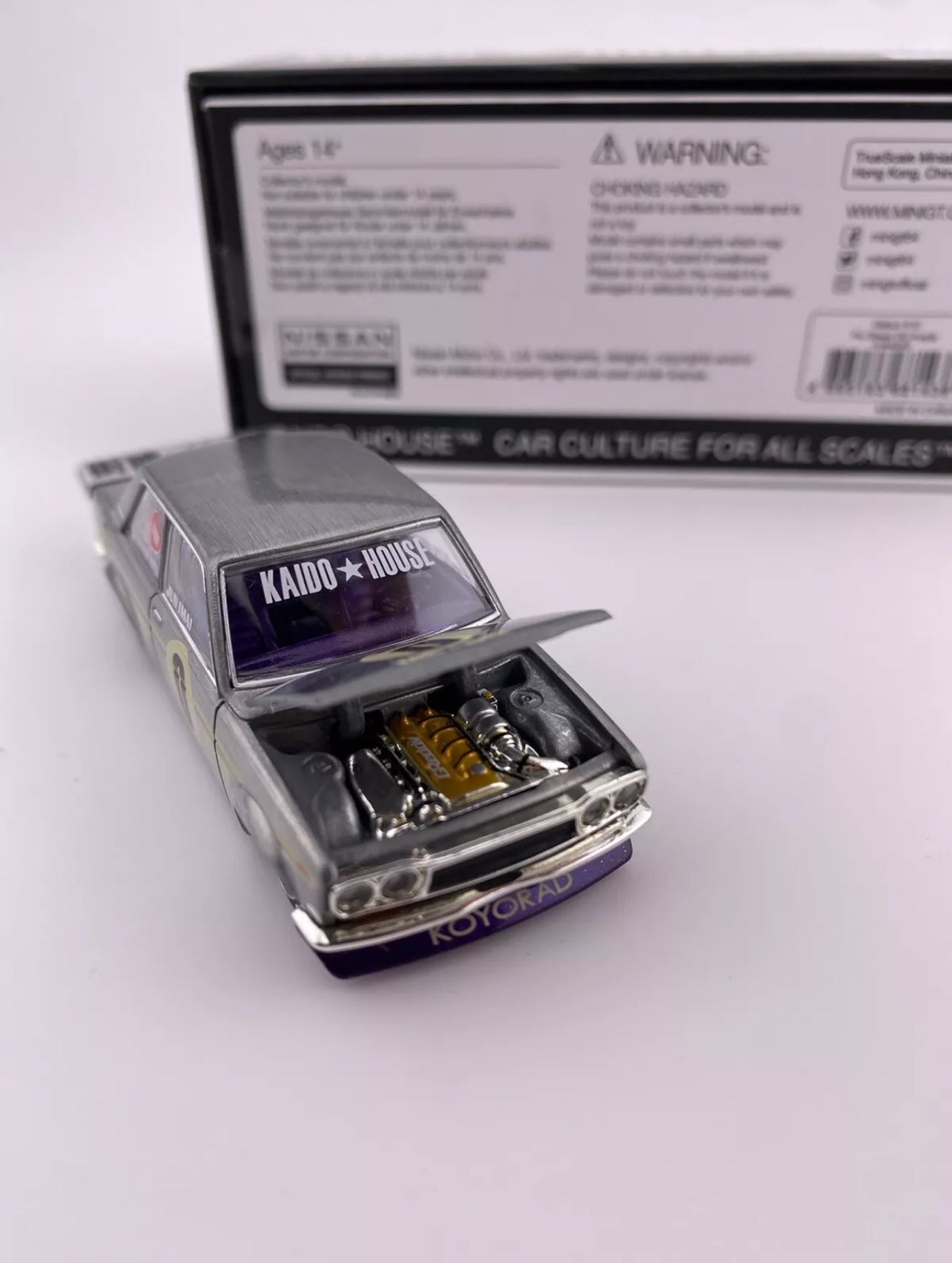 CHASE -  Datsun 510 Pro Street - OG Purple - Mini GT - Kaido House Chase 002