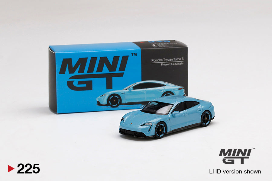 Porsche Taycan Turbo S Frozen Blue Metallic - Mini GT MGT 00225