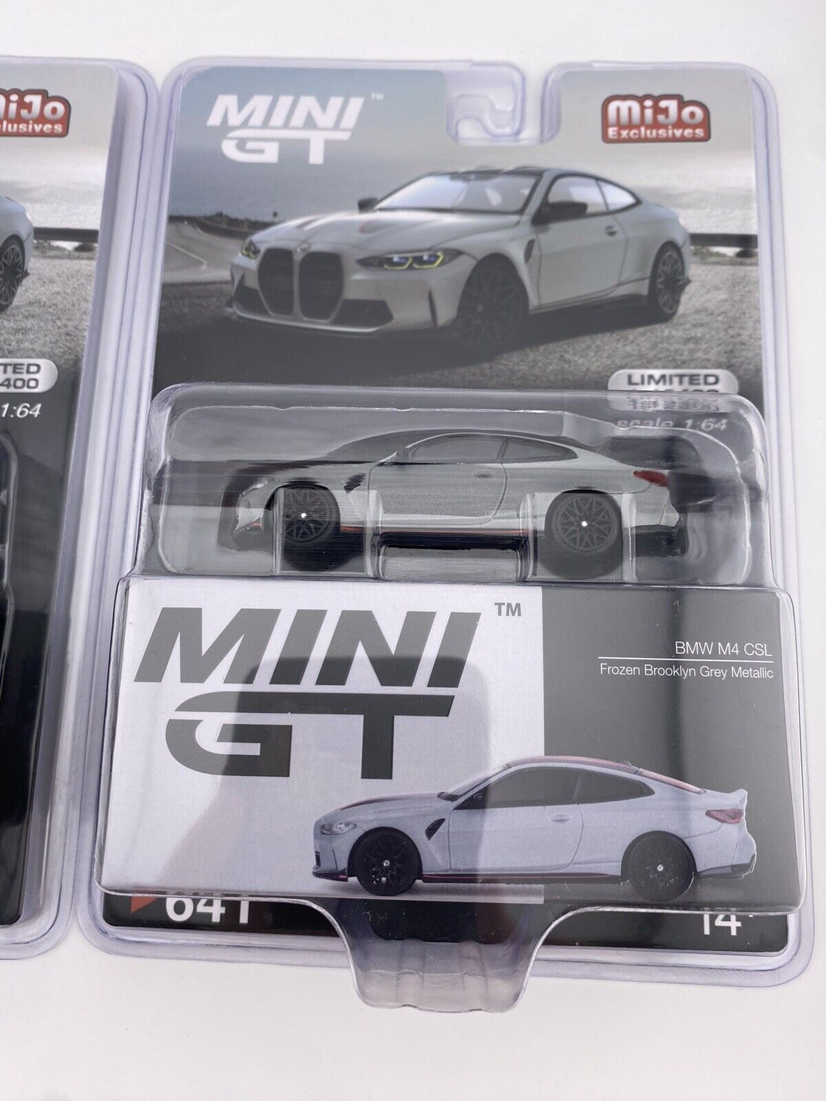 CHASE - BMW M4 CSL (G82) - Frozen Brooklyn Grey Metallic Mini GT 00641 Lot of 2