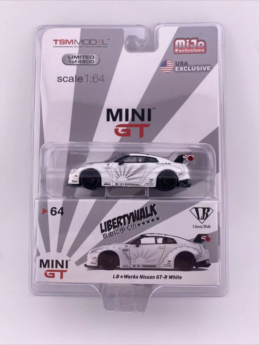 Nissan GT-R (R35) LB Works White - Mini GT MGT 00064