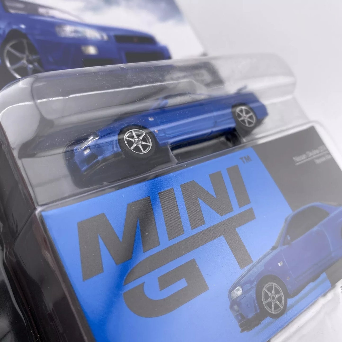 Nissan Skyline GT-R R34 V-Spec II - Bayside Blue - Mini GT 00341