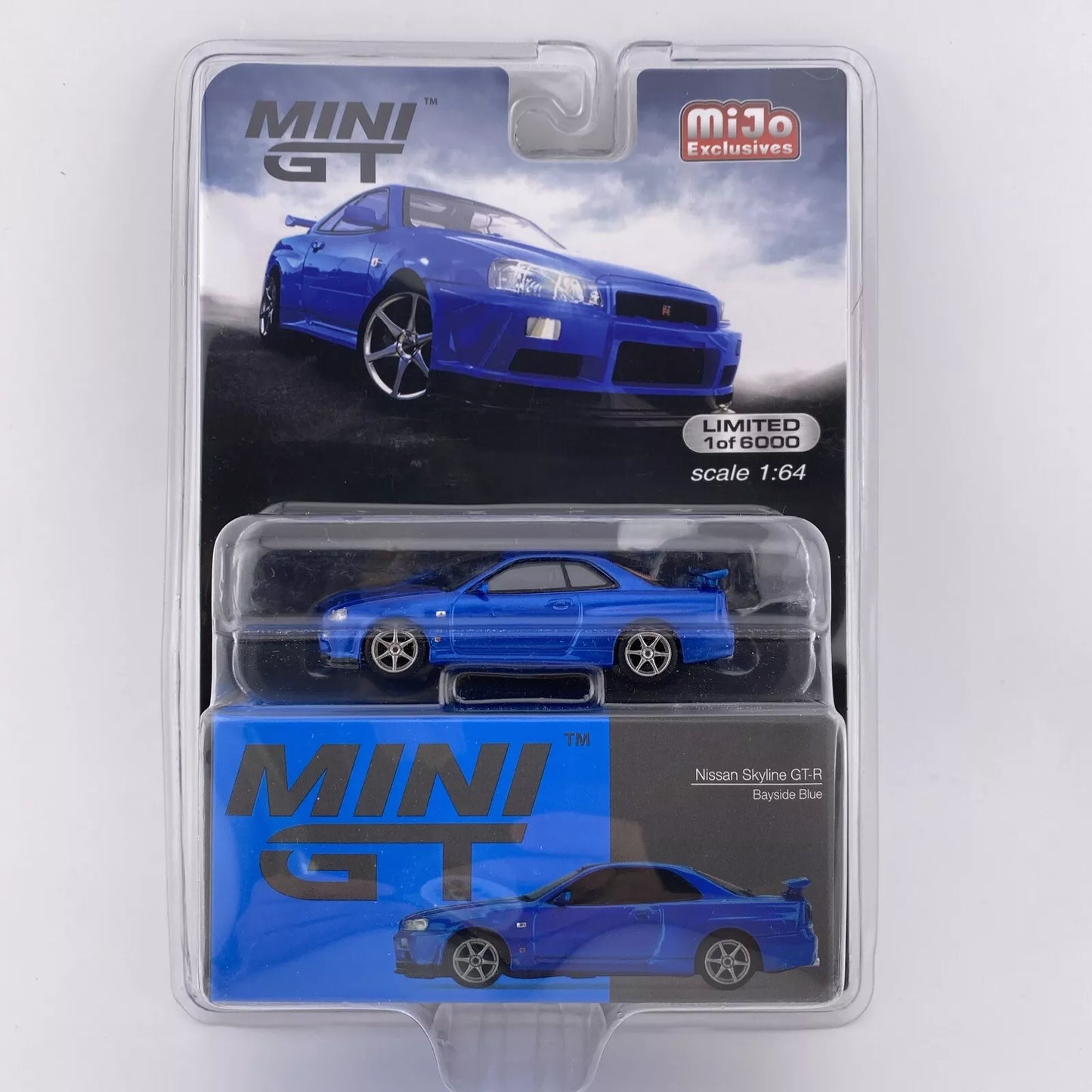 Nissan Skyline GT-R R34 V-Spec II - Bayside Blue - Mini GT 00341