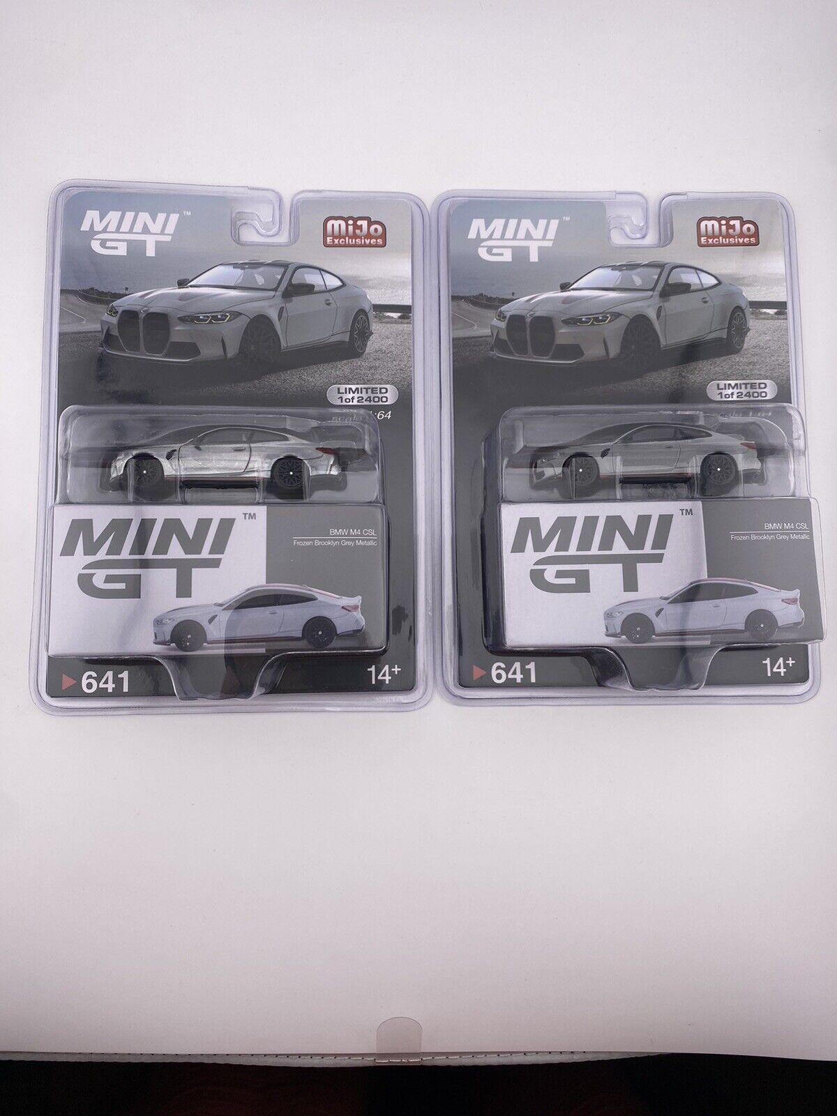 CHASE - BMW M4 CSL (G82) - Frozen Brooklyn Grey Metallic Mini GT 00641 Lot of 2